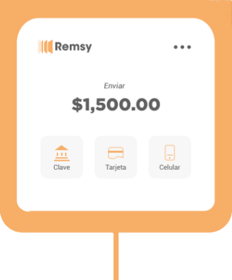 Escoge el destino y el monto